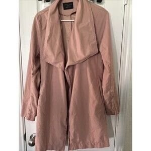 Love Tree long women’s jacket. Suede feel. Blush color size Medium No Belt